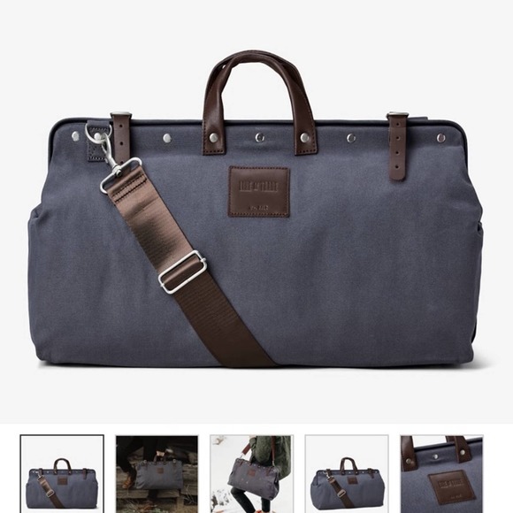 Line of trade canvas weekender bag gray duffel - Picture 2 of 10